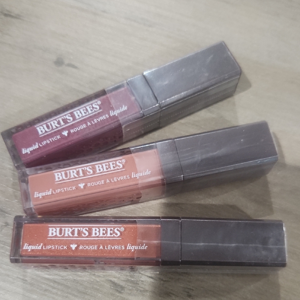 Burt's Bees Liquid Lipstick Set - Plum, Rose, Terracotta
